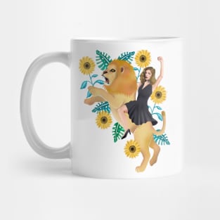 Fearless (lion and woman) Mug